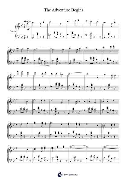 The Adventure Begins Sheet Music by Clyfunk-Arr.Yedlis Nycol