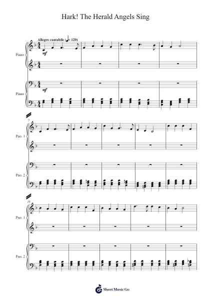 Hark! The Herald Angels Sing Notenblatt von Felix Mendelssohn-Arr.Fowter Brookecooke