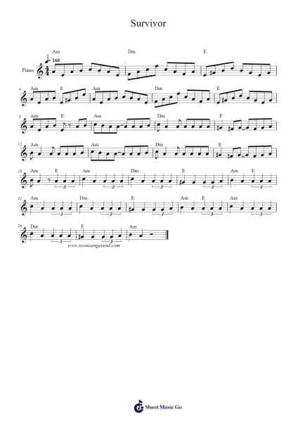 Survivor Sheet Music by Destiny's Child-Arr.Gibger Burnsleif