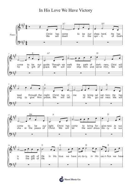 In His Love We Have Victory Sheet Music by Mark Patterson-Arr.Barias Raborn
