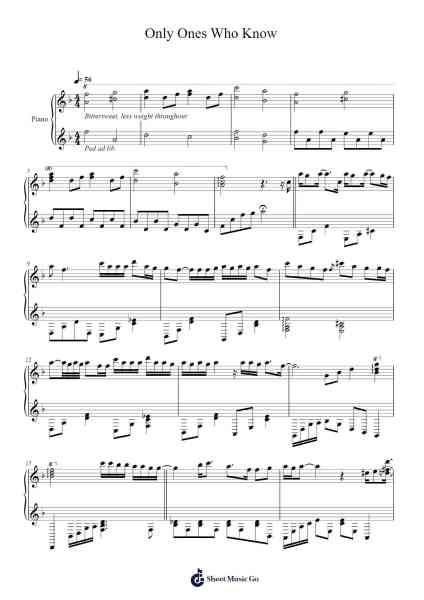Only Ones Who Know Sheet Music by Arctic Monkeys-Arr.Wildbias