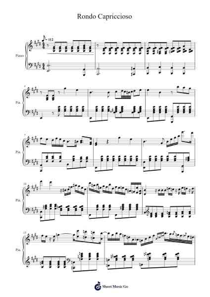 Rondo Capriccioso Sheet Music by Felix Mendelssohn-Arr.Tice Charsweet