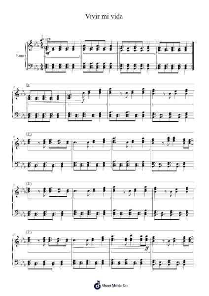 Vivir mi vida Sheet Music by Marc Anthony-Arr.Groral