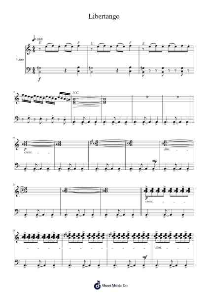 Libertango Sheet Music by Astor Piazzolla-Arr.Philley Mabna