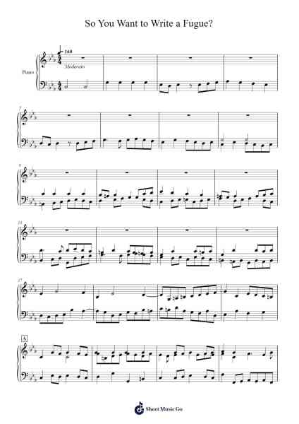 So You Want to Write a Fugue? Sheet Music by Glenn Gould-Arr.Blithediah