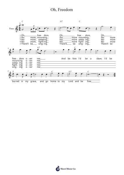 Oh, Freedom Sheet Music by Traditional-Arr.Zarol Hayleste