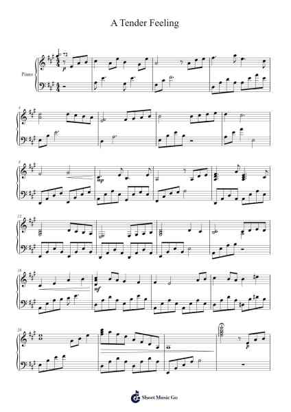 A Tender Feeling Sheet Music by Yuki Kajiura-Arr.Sainsgen Junebrowne