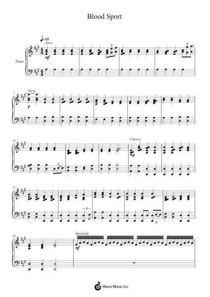 Blood Sport Sheet Music by Sleep Token-Arr.Springlome Xebloor