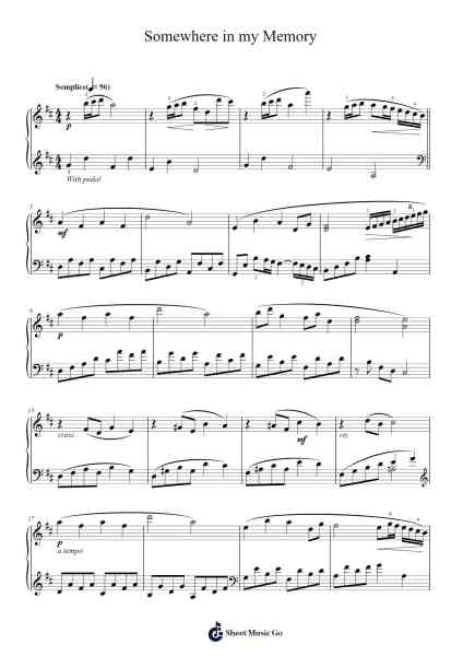 Somewhere in My Memory Sheet Music by John Williams-Arr.Cofdrich Maugnold