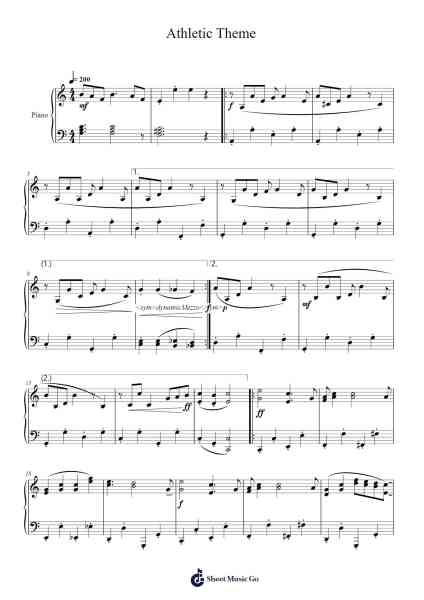 Athletic Theme (Simple Version) - Super Mario World Sheet Music by Koji Kondo-Arr.Vicvey Cotge