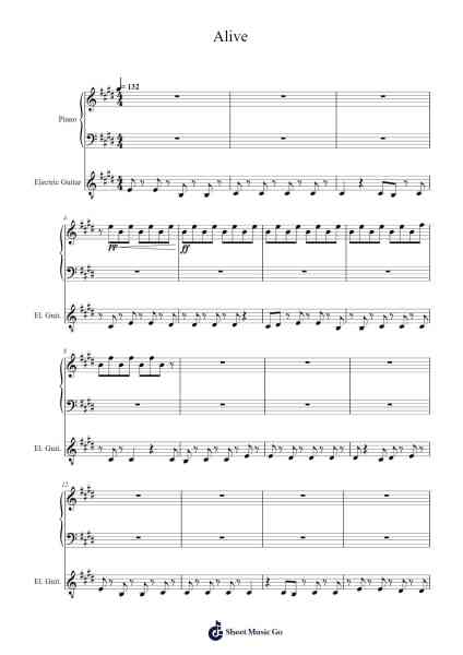 Alive Sheet Music by Hillsong Young & Free-Arr.Sawhy