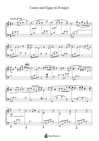 Canon and Gigue in D Major, P.37 Sheet Music by Johann Pachelbel-Arr.Beslop Millblair