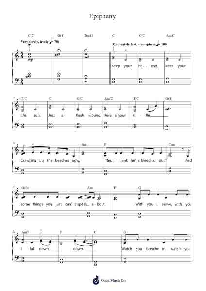 Epiphany Sheet Music by Taylor Swift-Arr.Gusgess