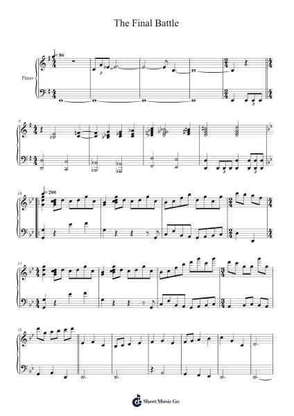 Final Fantasy X - The Final Battle Sheet Music by Nobuo Uematsu-Arr.Tethew Wolfdwight