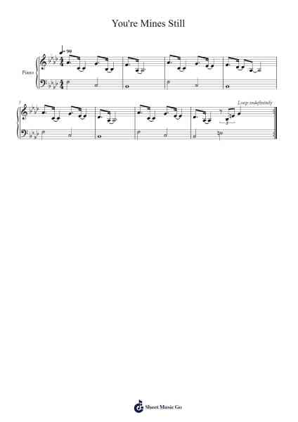 You're Mines Still Sheet Music by Yung Bleu/Drake-Arr.Wykim Browningsnow