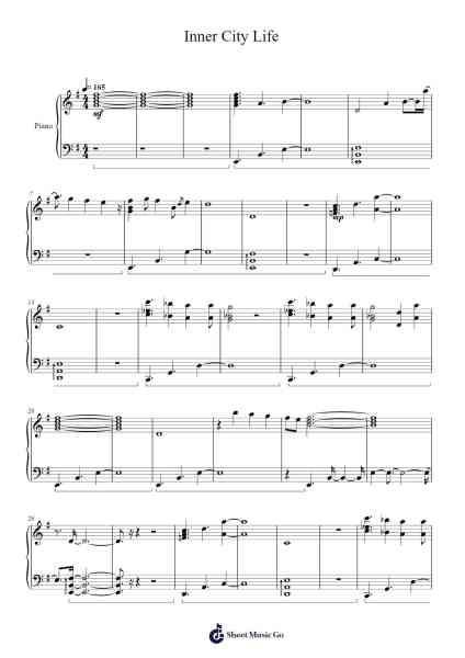 Inner City Life Sheet Music by Goldie-Arr.Vanlett Hudrey