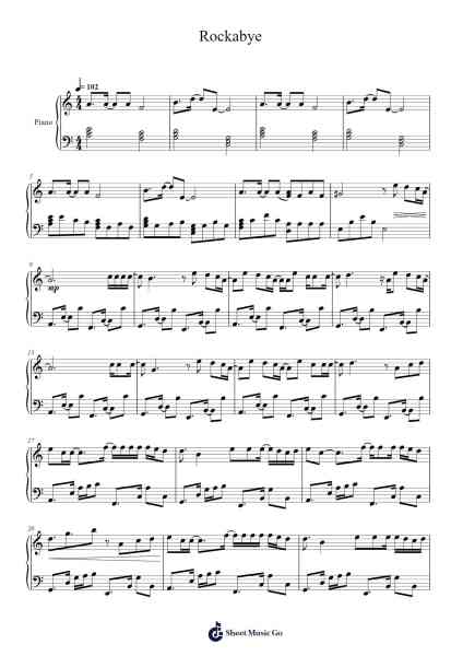 Rockabye Sheet Music by YTaengmuzic-Arr.Gibger Burnsleif