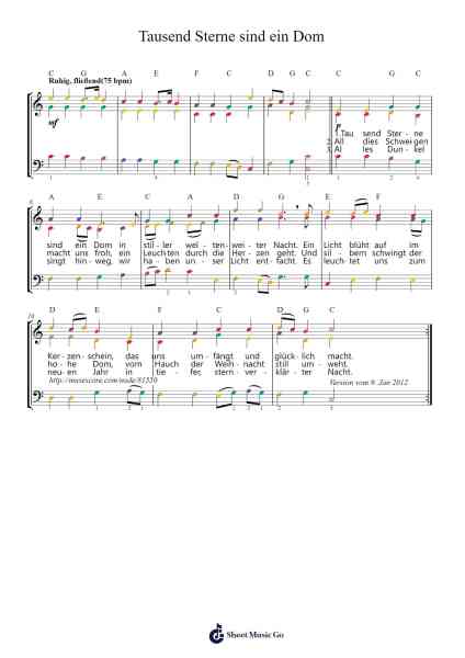 Tausend Sterne sind ein Dom Sheet Music by Siegfried Köhler-Arr.Halemorse