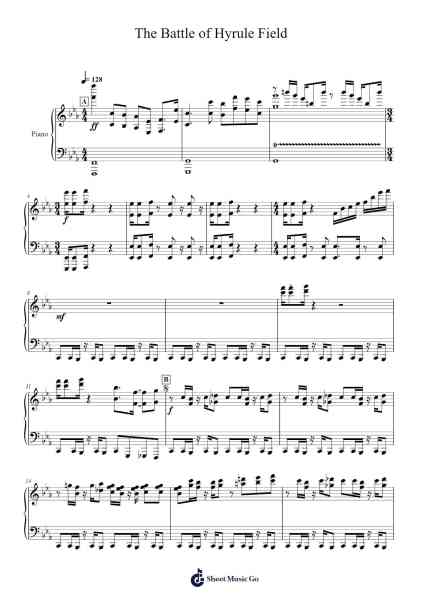 The Battle of Hyrule Field Sheet Music by Masaya Kuzume-Arr.Adnest Fitzvin