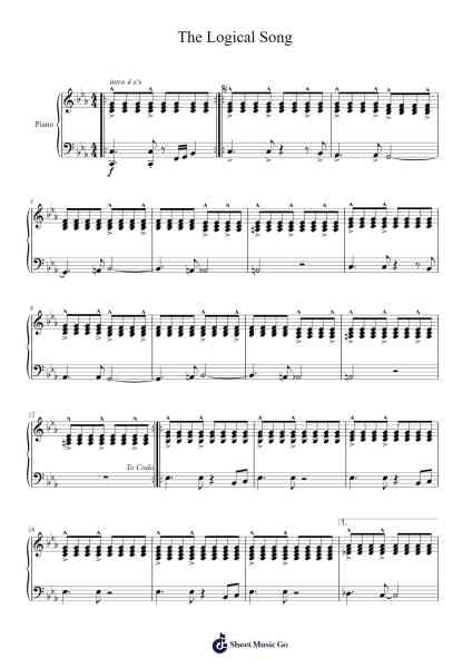 The Logical Song Sheet Music by Supertramp-Arr.Perrusk