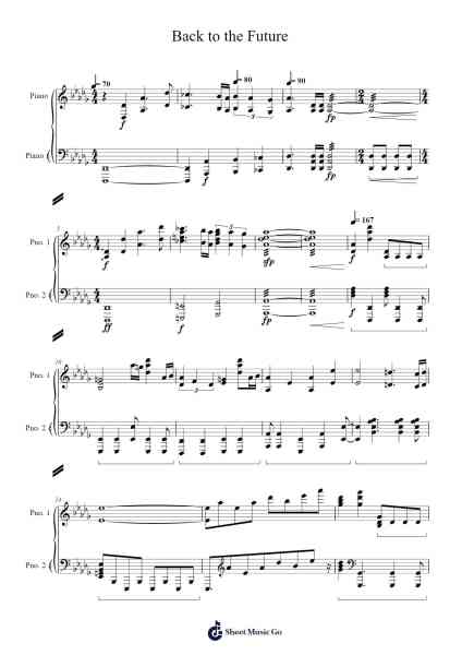 Back to the Future 乐谱由 Alan Silvestri - 编曲 Brucefe Payjim