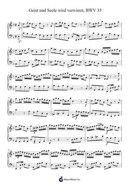 Geist und Seele wird verwirret, BWV 35: I. Sinfonia Sheet Music by Johann Sebastian Bach-Arr.Consdrow