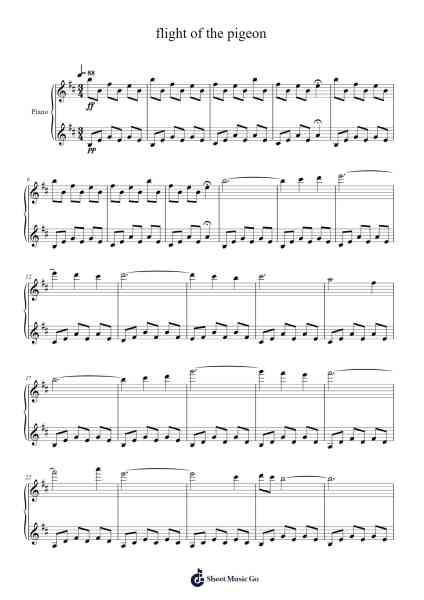flight of the pigeon Sheet Music by undefined-Arr.Nanriah Obrook