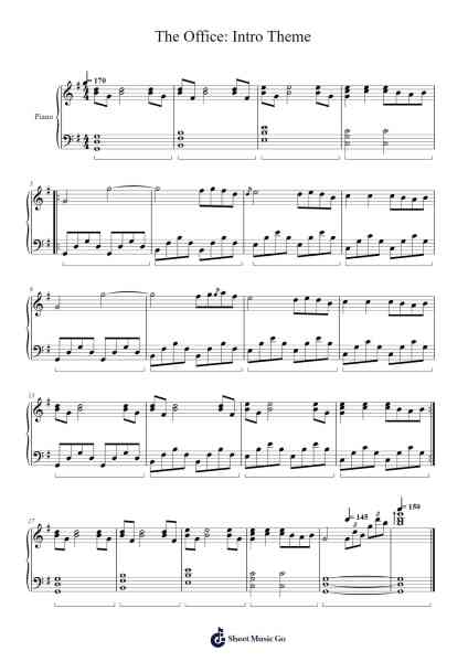 The Office: Intro Theme Sheet Music by Jay Ferguson-Arr.Wescan
