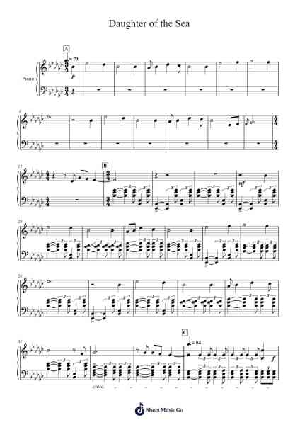 Daughter of the Sea Sheet Music by undefined-Arr.Reyler Poundien