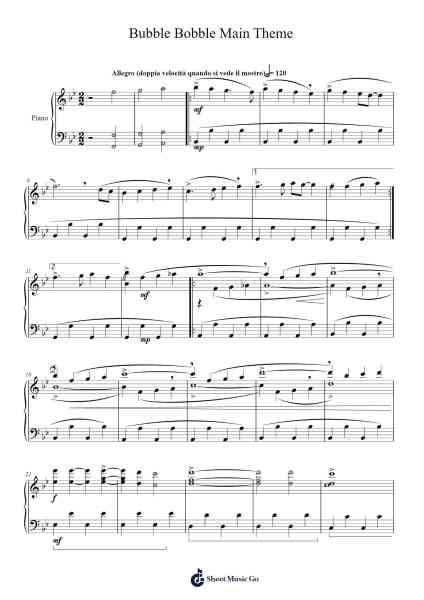 Bubble Bobble Main Theme Sheet Music by KIMI-Arr.Cecus Yepher