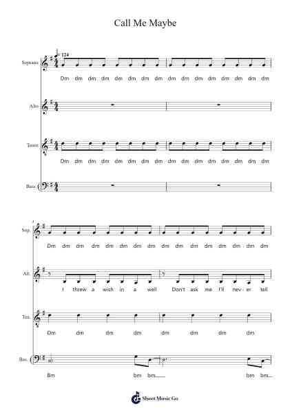 Call Me Maybe Sheet Music by Carly Rae Jepsen-Arr.Crybe Hickssia