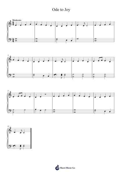 Ode to Joy Sheet Music by Ludwig van Beethoven-Arr.Wildbias