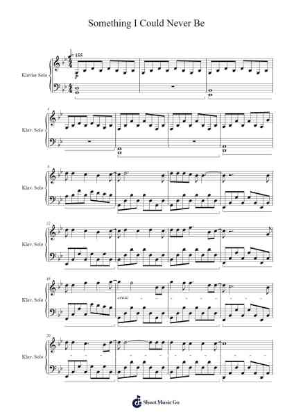 Something I Could Never Be Sheet Music by Tony Ann-Arr.Fanbrow Douggreve