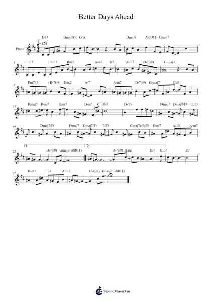 Better Days Ahead Sheet Music by Pat Metheny-Arr.Fieldtein