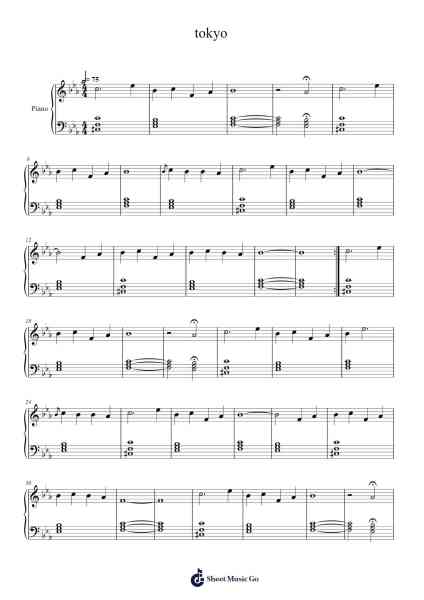 tokyo Sheet Music by undefined-Arr.Ausdam Pukin