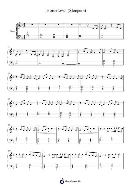 Hometown (Sleepers) Sheet Music by Twenty One Pilots-Arr.Duttnin Moulnorth