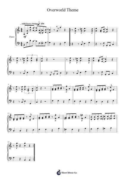 Overworld Theme - Super Mario Bros. 3 Sheet Music by Koji Kondo-Arr.Blantiane Hobrob