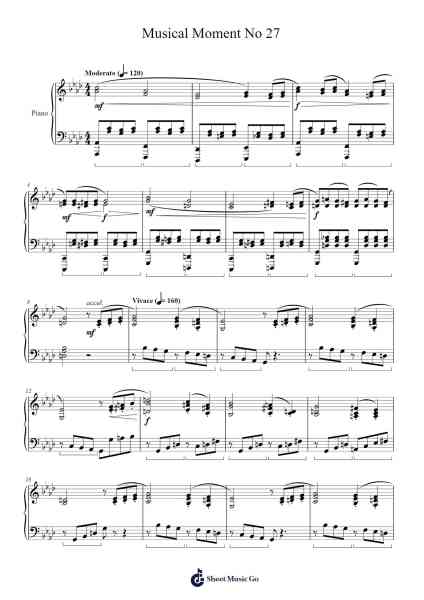 Musical Moment No. 27 Sheet Music by Hrvoje Staneković-Arr.Franfield Pricecil