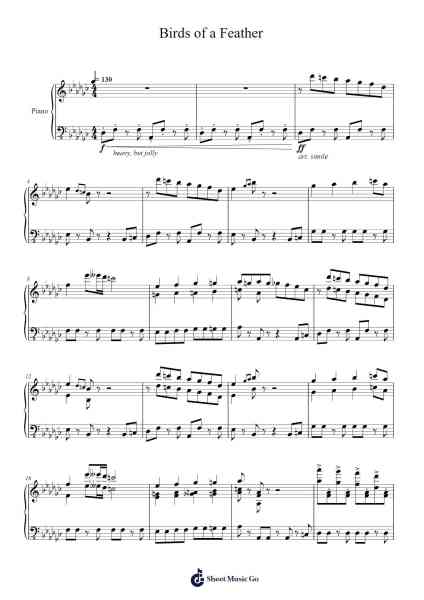 Birds of a Feather Sheet Music by MasterSwordRemix-Arr.Mickkay
