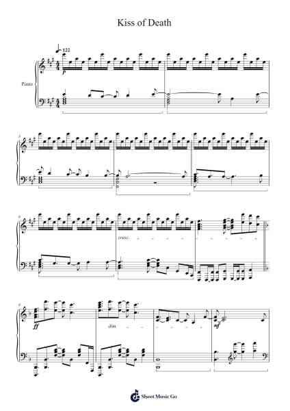 Kiss of Death Sheet Music by Clod55-Arr.Yorktie Phisopp