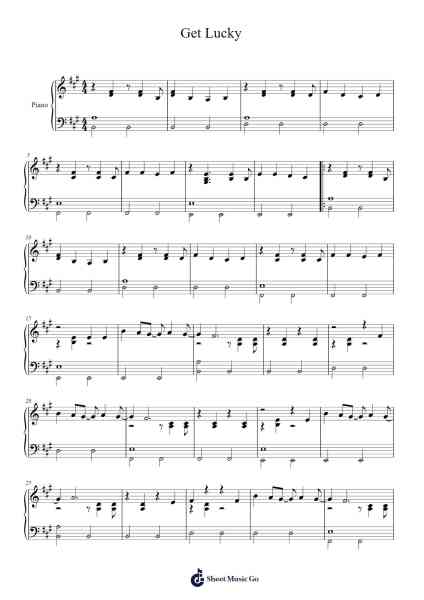 Get Lucky Sheet Music by Daft Punk-Arr.Marzel Kylepys