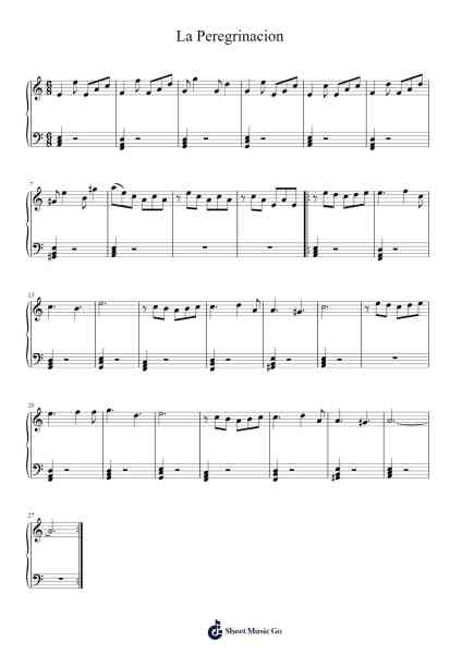 La Peregrinacion Sheet Music by Ariel Ramirez-Arr.Chloepole