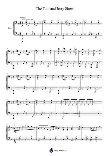 The Tom and Jerry Show Sheet Music by Hiromi Uehara-Arr.Croftsgreg