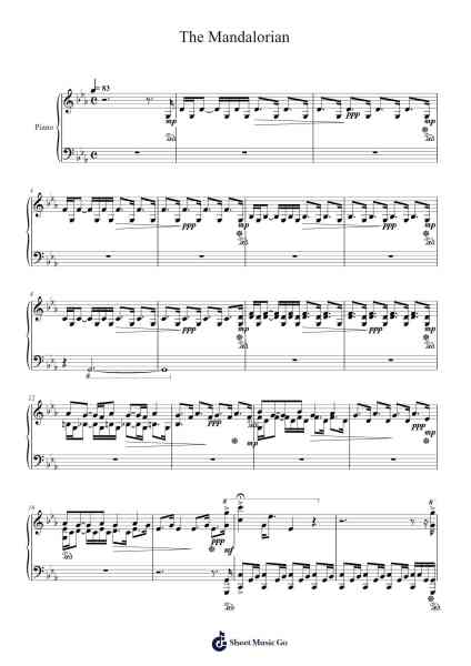 The Mandalorian Sheet Music by Ludwig Göransson-Arr.Poundnions