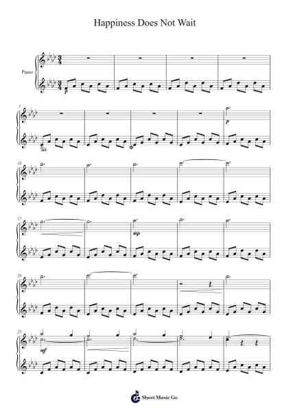 Happiness Does Not Wait Sheet Music by Ólafur Arnalds-Arr.Hillian