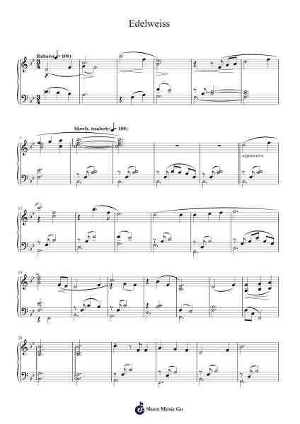 Edelweiss (from The Sound of Music) Notenblatt von Richard Rodgers/Oscar Hammerstein II-Arr.Juddton Mucott