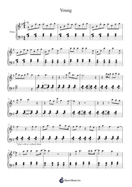 Young Sheet Music by VACATIONS-Arr.Shelmore Yetgrant
