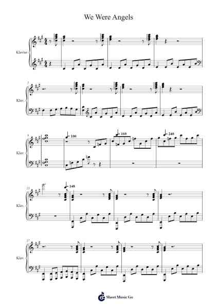 We Were Angels Sheet Music by -Arr.Jonric