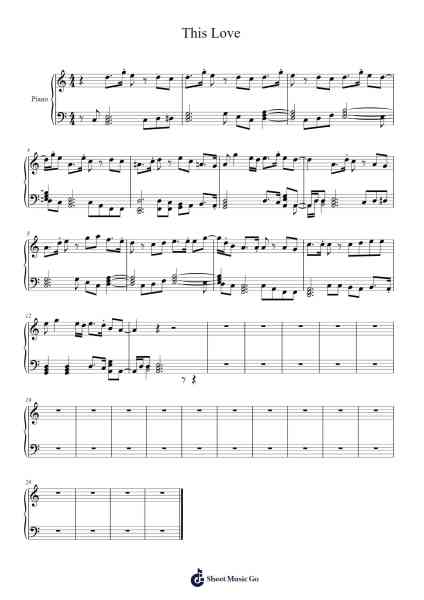 This Love Sheet Music by -Arr.Hagpold