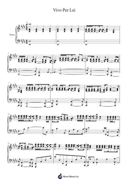 Vivo Per Lei Sheet Music by Andrea Bocelli-Arr.Readerae
